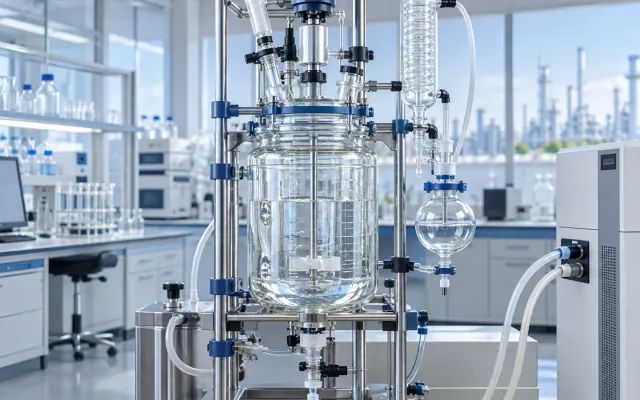 A jacketed glass reactor for fine chemical process development