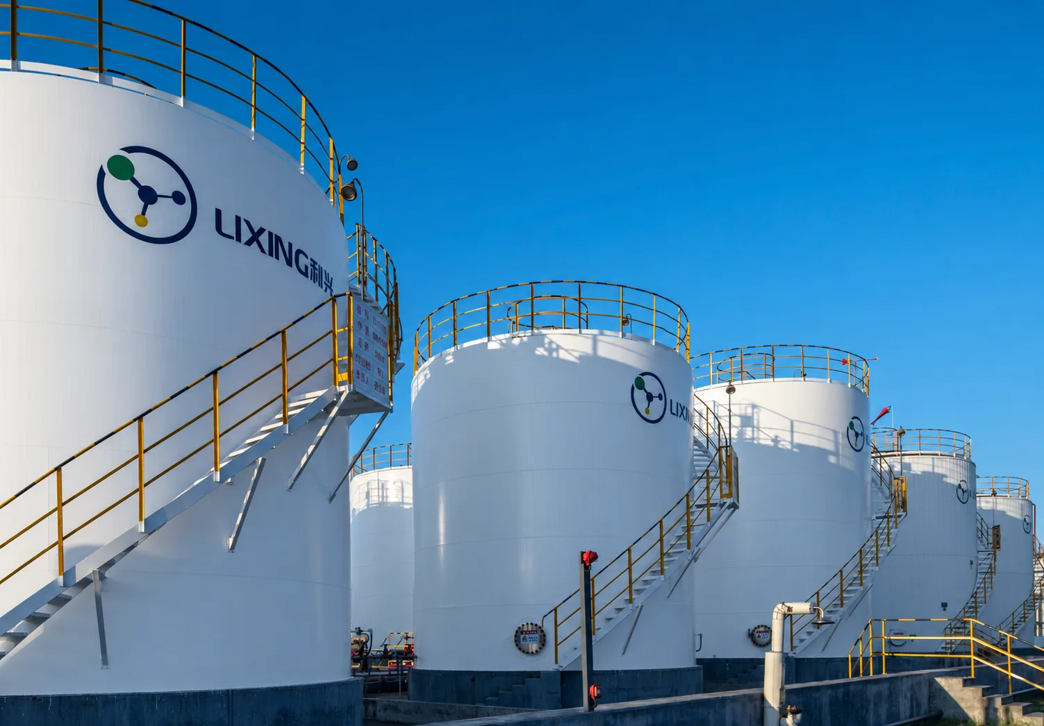 Storage tanks with access stairs
